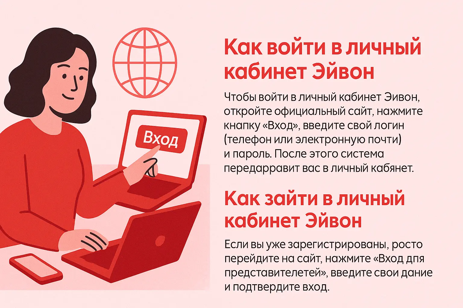 Как войти в личный кабинет Эйвон